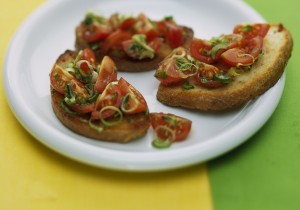 Bruschetta mit Cocktailtomaten