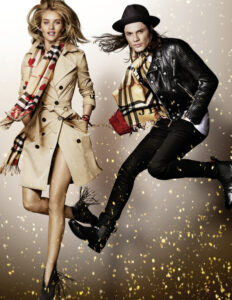 Rosie Huntington-Whiteley and James Bay in the Burberry Festive Campaign shot by Mario Testino