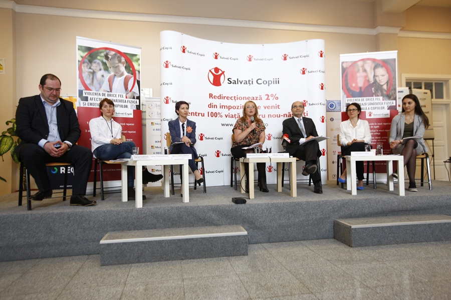 Prezidiu Conferinta de Presa - Salvati Copiii Romania